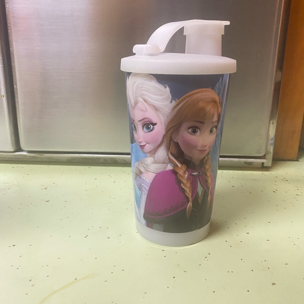 Tupperware Kids Frozen Themed Cup - White and Purple